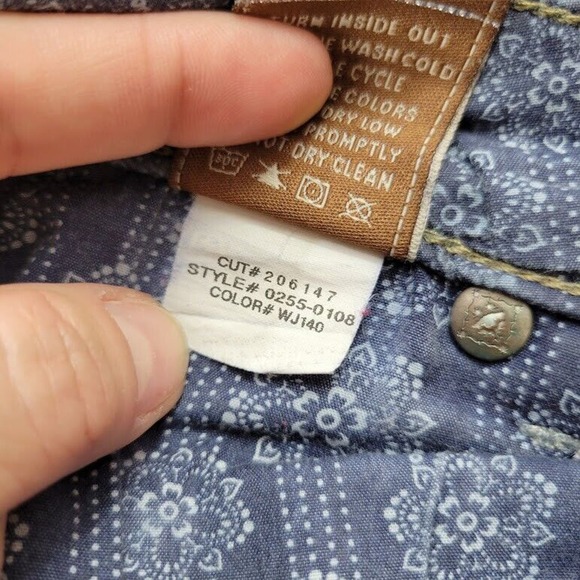 Paige Jeans Womens 27X30 Blue Straight Low Rise Dark Wash‎ Stretch Denim - Picture 13 of 14